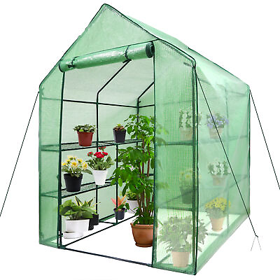 #ad 3 Tier 8 Shelves Greenhouse Mini Walk In Planter House Cover Portable Patio Use $57.39
