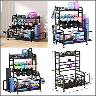 #ad Weight Rack for Dumbbells Dumbbell Rack Weight Stand Home Gym Storage Rack $125.17