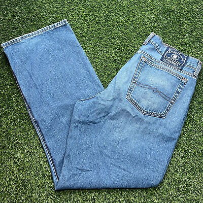 #ad VTG Y2K Lucky Brand Dungarees Jeans Men 34x32 Classic Fit Blue Denim Medium Wash $24.99