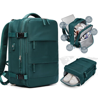 #ad New Capacity USB Men Women Backpack Laptop Business Waterproof school Travel bag $49.00