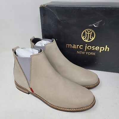 #ad marc joseph Kids Ankle Boots Sz 1.5 williamsburg Bootie Light Grey Casual shoes $23.69