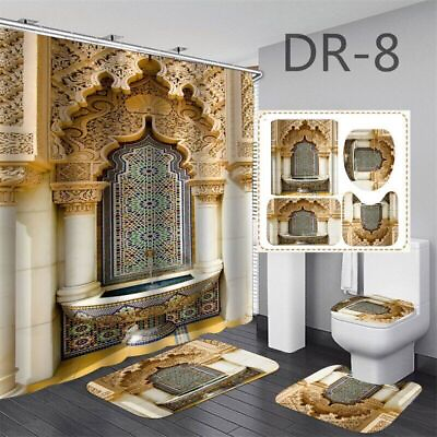 #ad Bath Curtain 3D Print Dor Shower Curtain Polyester Fabric Bathroom Curtains $56.11