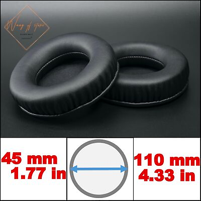 #ad Black Color Full Size Thick Memory Foam Cushions Replacement Ear Pads Headphone $13.90