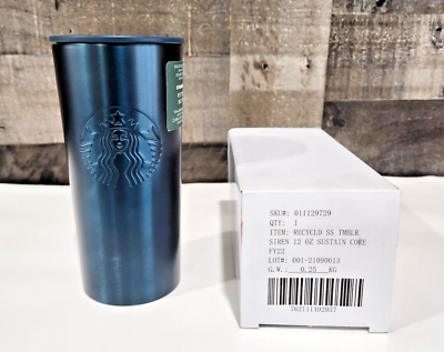 #ad NEW Limited Edition Teal Green 12oz Starbucks Tumbler: Exclusive Eco Friendly $16.45