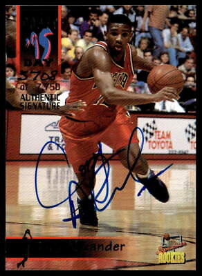 #ad 1995 Signature Rookies #31 Cory Alexander On Card AUTO Basketball Virginia $3.00