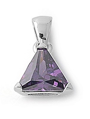 #ad USA Seller Triangle Pendant Sterling Silver 925 Best Deal Jewelry Amethyst $11.64