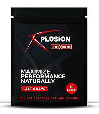#ad XPLOSION RED EXTREME MALE ENHANCEMENT PILLS SUPPLEMENT 10 CAPS $29.95