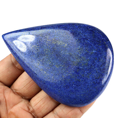 #ad Top Healing Jewel 650 Ct Natural Gold Flakes Blue Lapis Lazuli Pear Cab Gemstone $18.19