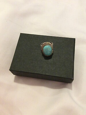 #ad Unsigned Sterling Silver Turquoise Ring Size 7 $115.00