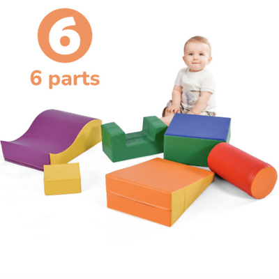 #ad Colorful Soft Climb Crawl Foam Playset 6 in 1 Play Equipment Playground Kids $186.89