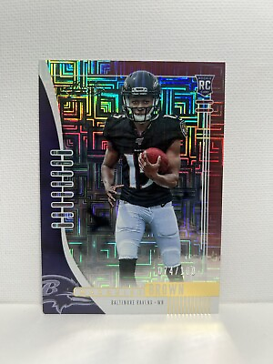 #ad 2019 Panini Absolute Red Spectrum #’d 100 Marquise Brown #127 Rookie RC SP $7.99