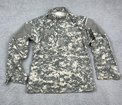 #ad US Military Jacket Men#x27;s Medium Camo Digital Camouflage Coat Small Uniform $15.80