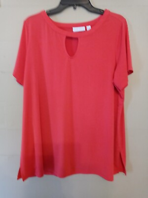 #ad Short Sleeve Susan Graver Size 1X Soft Blouse $16.99