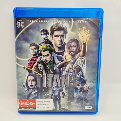 #ad DC Titans Complete Second Season Two 2 Blu Ray Region B Free Post VGC AU $22.00
