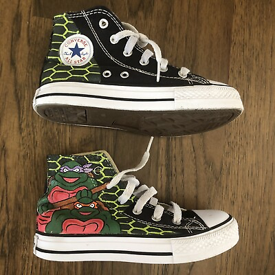 #ad CONVERSE 2.5 Youth Kids Painted NINJA TURTLE High Tops All Star Comic *RARE* Z22 $39.99
