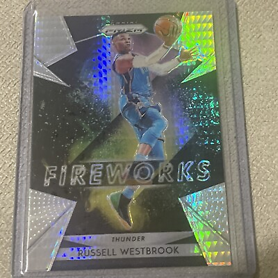 #ad Russell Westbrook 2018 19 Panini Prizm Fireworks HYPER Prizm #2 Thunder $4.15