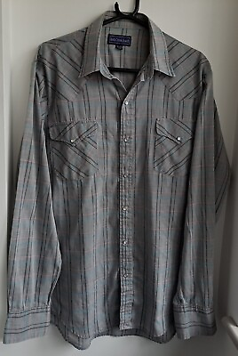 #ad Vintage Rock Creek Ranch Tall Man Check Western Shirt 46quot; 114.5cm MT 525W GBP 13.50