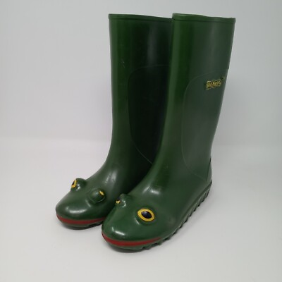 #ad Wellipets Green Frog 1983 Vintage London Kids Rain Boots Size EU 32 US 1 $23.99