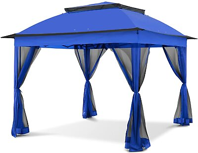 #ad Blue 11 x 11 ft Portable Canopy Tent Shelter Sun Shade Outdoor Mosquito Netting $285.90