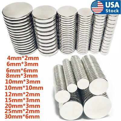 #ad 10 200x Super Strong Block Round Disc Magnets Rare Earth Neodymium Magnet Lot $8.99