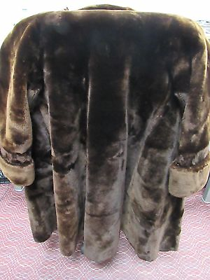 #ad Luxurious fur coat 3 4 length chocolate brown super soft $129.95