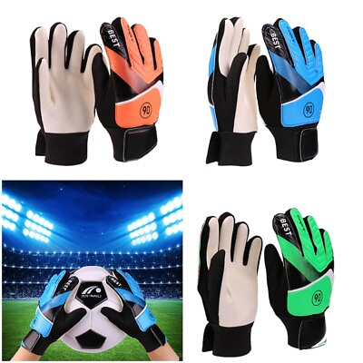 #ad Football Gloves Hook Kids Latex Finger Guard Sports Gloves Goalkeeper Gloves $13.75
