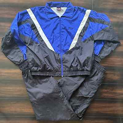 #ad Vintage 90s Mens Spalding Pro Windbreaker Track Suit 2 Piece XL Water Resistant $27.00