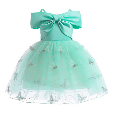 #ad Kids Flower Girls Princess Tutu Dress Bow Bridesmaid Birthday Party Pageant Gown $23.32