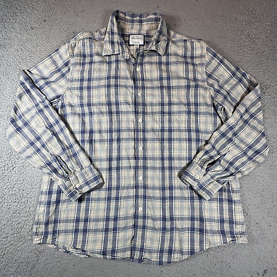 #ad American Eagle Men Shirt Size XL Multicolor Super Soft Plaid Long Sleeve Flannel $12.90