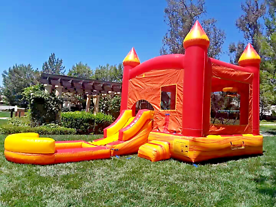 #ad Commercial Inflatable Volcano Marble Bounce House Combo Slide Pool amp; 1HP Blower $1248.86