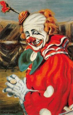 #ad FELIX IN RED Circus Clown Felix Adler Ringling Art Museum #x27;50s Vintage Postcard $9.99