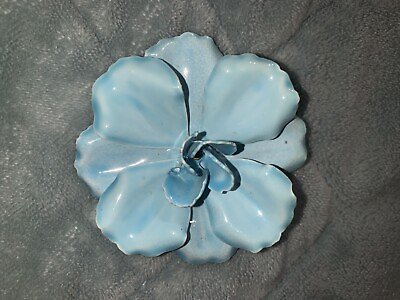 #ad vintage blue flower enamel $28.00
