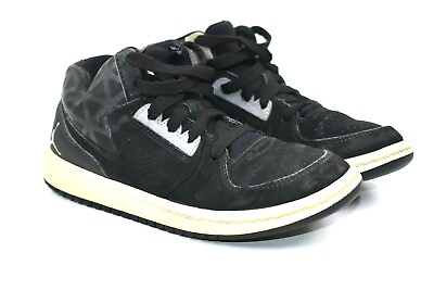 #ad Nike Air Jordans Black Youth Gray High Tops Kids Retro Size 1y 707321 004 $11.99