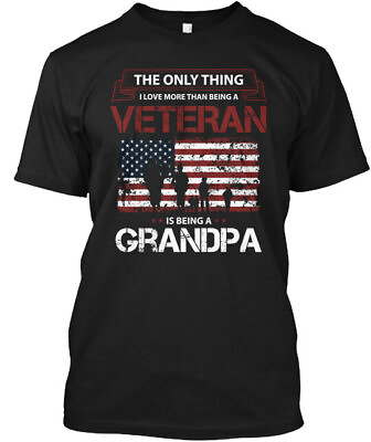 #ad Love Veteran Grandpa T Shirt Made in the USA Size S to 5XL $22.95