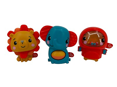 #ad Kids Fisher Price Busy Buddies Set Of 3 Baby Toy Take Along Activity Pals 6 mos $7.95