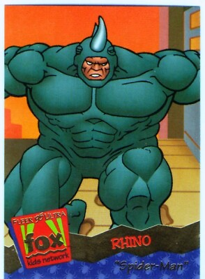 #ad RHINO SPIDER MAN 1995 MARVEL COMICS FOX KIDS NEAR MINT NM Card #85 $1.63