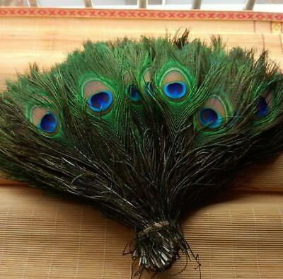 #ad 100pcs Natural Peacock Feathers for DIY home holiday decorations wedding party $22.08