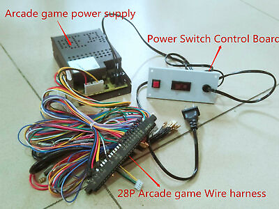 #ad Arcade jamma Power supply kit 5V 12V with Wire Harness and Switch Plug and Play $31.00
