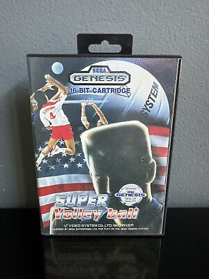 #ad Sega Genesis Super Volleyball Game 1990 Complete CIB Vintage Retro Gaming $44.75