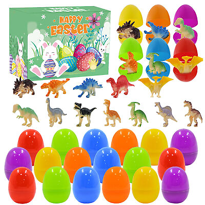 #ad Dinosaur Eggs Toys Surprise Easter Eggs Filled with Dinosaur Figures 24PCS $14.57