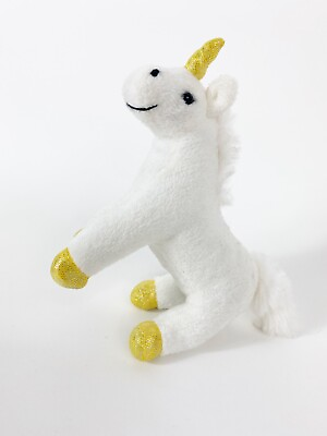 #ad Small Unicorn Rescue Plush 5.5” X 5.5” white gold unicorn stuffed animal toy $15.25