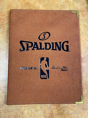 Vintage NBA Basketball Spalding Official Game Ball Coach#x27;s Portfolio Folder C $24.99