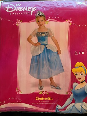 #ad Girls Halloween Costume Disney Princess Cinderella Dress Size 7 8 $25.49