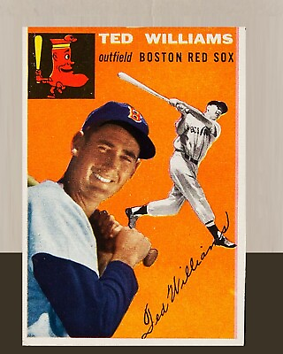 #ad Ted Williams 1954 Baseball card 16 x 20 Baseball Art Rare Poster Vintage $19.95