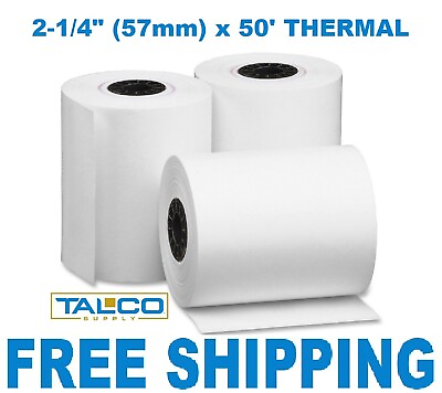 #ad 50 Thermal Paper Rolls 2 1 4quot; X 50#x27; for PAX A920 FREE SHIPPING $25.99