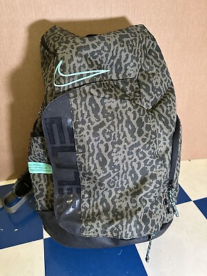 #ad Nike Elite Pro Hoops Basketball Backpack DQ5342 222 Camo Teal Leopard $89.95