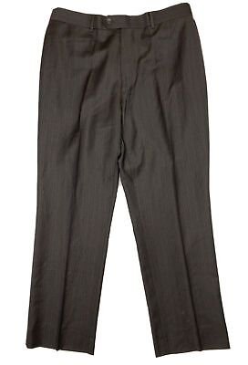 #ad Perry Ellis Portfolio Gray Pinstripe Dress Pant Men Size 39 Measure 33x30 Dark $11.19