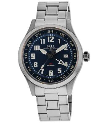 #ad New Ball Engineer Navigator GMT Blue Dial Steel Men#x27;s Watch GM1086C S3 BE $987.66