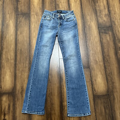 #ad Judy Blue Bootcut Jeans Sz 3 26 Light Wash Mid Rise Stretch Casual Blue Denim $34.50