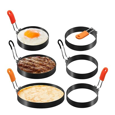 #ad Professional Stainless Steel Egg Fried Ring Nonstick Round Pancake Mold $15.99